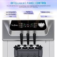 thumbnail image 5 of Commercial Ice Cream Maker, 3 Flavors, 20-28L/H Yield, LCD Panel, Auto Clean, 2200W Countertop Soft Serve Machine w/ 2x7L Hopper, Frozen Yogurt Maker for Restaurant Snack Bar, 5 of 6