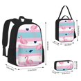 thumbnail image 2 of Disketp Flamingo1 Mochila Estampada de Gran Capacidad con Lonchera y Estuche, Set de 3 Piezas para Estudiantes, 2 of 7