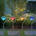 thumbnail image 2 of Luces solares para jardín, luces solares LED multicolor que cambian de color para jardín, patio, jardín, parterres, fiestas, multicolor, 2 of 5