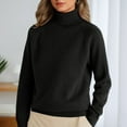 thumbnail image 2 of Gyexs Women's Oversized Fall Sweaters Casual Long Sleeve Crewneck Pullover Tops Wool Base Layer Sweater Pullover Tops Women's Fashion, Black, Size M, 2 of 4