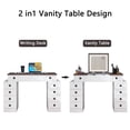 thumbnail image 4 of Maritcute Farmhouse Style LED Lighted Makeup Vanity Desk with 10 Drawers | Includes Stool, Mirror, and Storage - Perfect for Bedroom or Studio, 4 of 9