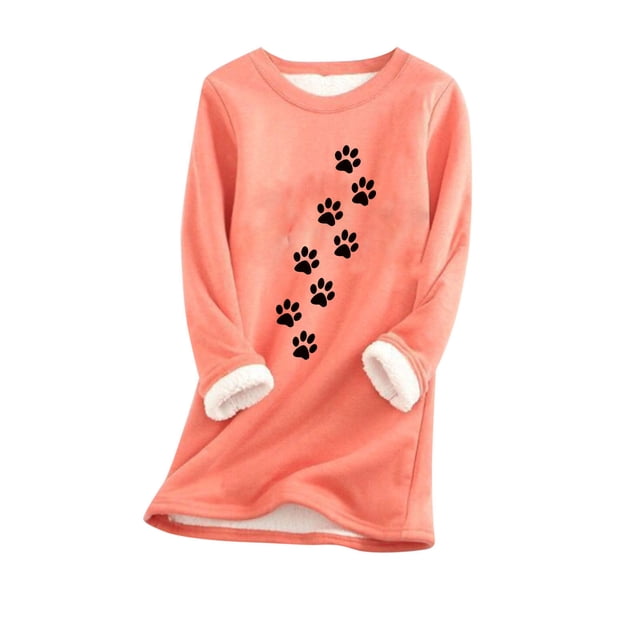 Birdeem Mode Femme Imprimé Manches Régulières Hiver Ample Vacances Décontracté Manches Col Rond Chemise Hauts