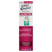 Little Remedies Saline Spray and Drops, Safe for Newborns, Gently Wash Away Mucus from Cold, 1 fl oz