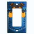 thumbnail image 5 of Metal Light Switch Plate Cover Cute Yorkshire Puppy Dog Pocket DOG007, 5 of 13