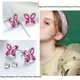 thumbnail image 5 of July Birthstone Jewelry Sets Ruby Red Butterfly 925 Sterling Silver CZ Fine Necklace Earrings Ring Bracelet Women Birthday Mother's Day Gifts, 5 of 12