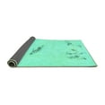 thumbnail image 2 of Ahgly Company Indoor Rectangle Abstract Turquoise Blue Modern Area Rugs, 2' x 5', 2 of 4