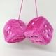 thumbnail image 1 of Dado de peluche con estampado de pelo largo de 7,5 cm, colgante para coche, 1 of 5