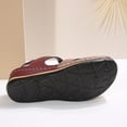 thumbnail image 5 of DIVVce Closed Toe Cross Strap Wedge Sandals For Women Adjustable Buckle Casual Summer Footwear, 5 of 8