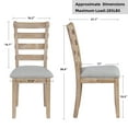 thumbnail image 2 of Duhome Dining Chairs Set of 4, Wooden Kitchen Chairs with Ladder Back and Upholstered Seat Classic Side Chair,Natural, 2 of 7