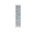 thumbnail image 5 of 2' X 8' Blue Abstract Power Loom Distressed Non Skid Runner Rug, 5 of 5
