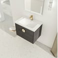 Elegant Black Chestnut 28-Inch Wall Mounted Bathroom Vanity with Sink ...