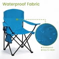 thumbnail image 4 of FREESKY Camping Chair 2 Pack Outdoor Folding Chairs with Cooler Bag & Side Pocket Portable Lightweight Chair, Blue, 4 of 9