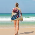 thumbnail image 4 of 250th Anniversary Beach Towel Patriotic Bald Eagle Bath Towel Funny Graphic Pool Towel 71x31in, 4 of 6