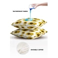 thumbnail image 4 of Pack of 2 Outdoor Pillow Covers, Cute Yellow Sunflower Print Waterproof Square Throw Pillowcase Cushion Decorative Pillow Covers for Couch Patio Tent, 24x24 in, 4 of 6