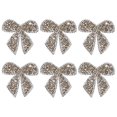 thumbnail image 1 of Uxcell 6-Pack Parches de Strass en Forma de Lazo de 6cm Gris Mineral Apliques Adhesivos Brillantes para DIY/Ropa/Zapatos/Bolsas, 1 of 7
