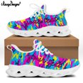 thumbnail image 1 of Noisydesigns - Zapatos planos de malla de verano para hombre, novedosos, con estampado de bandera, informales, ligeros, con texto personalizado, para correr al aire libre, 1 of 6