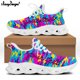 thumbnail image 1 of Noisydesigns - Zapatos planos de malla de verano para hombre, novedosos, con estampado de bandera, informales, ligeros, con texto personalizado, para correr al aire libre, 1 of 6