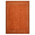 thumbnail image 5 of Rugsotic Carpets Handmade Rugs Hand Knotted Loom Rectangle 6'x9' Orange Wool for Indoor Use, 5 of 5