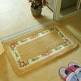 thumbnail image 5 of Pastoral Style Rose Pattern Non Slip Water Absorption Rectangle Carpet Floor Mat, 5 of 9