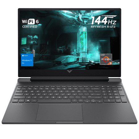 HP Victus Premium Gaming Laptop, 15.6 FHD 144Hz Display, Ryzen 5 7535HS, AMD Radeon RX 6550M, 16GB DDR5 RAM, 1TB SSD, Wi-Fi 6, Backlit KB, Windows 11 Pro