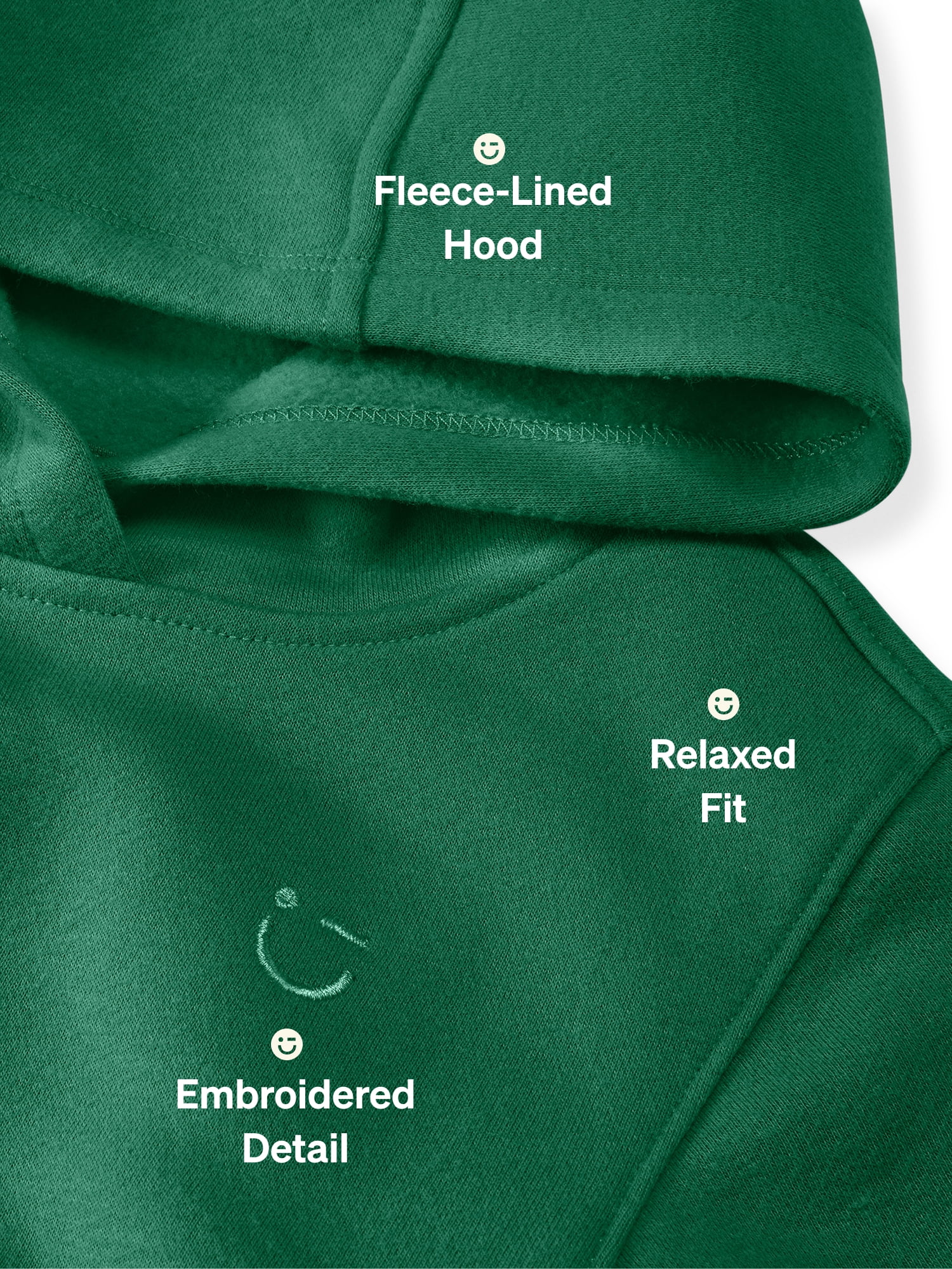 Color Mix by Garanimals Kids Fleece Hoodie, Sizes 6–16