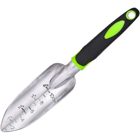 FacoFaco Gardening Tools Trowel with Soft Rubberized Non-Slip Ergonomic Handle for Planting, Transplanting, Weeding, Moving and Smoothing Soil (1pc)