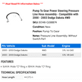 thumbnail image 2 of Pump To Gear Power Steering Pressure Line Hose Assembly - Compatible with 2000 - 2003 Dodge Dakota 4WD 2001 2002, 2 of 2