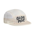 thumbnail image 3 of Mesh 5 Panel Running Cap with Go One More Embroidery and Short Brim Featuring Color Block Design Khaki, 3 of 4