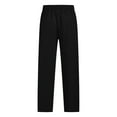 thumbnail image 6 of Mens Pants Solid Color Loose Fit Soft Comfortable Trousers with Pockets Drawstring Elastic Waist Lightweight Sweatpants for Men, 6 of 8
