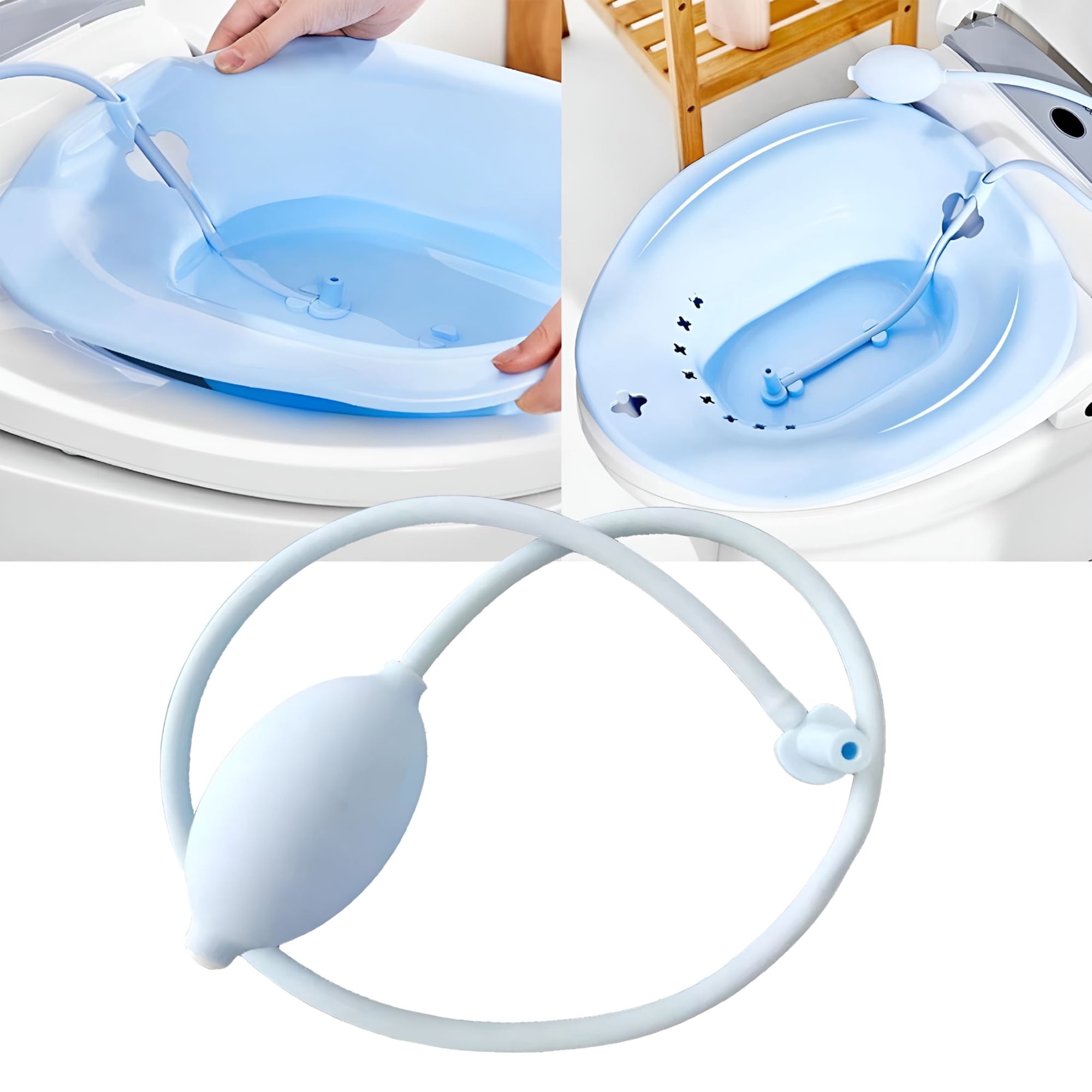 HIBIBUD Sitz Bath Flusher Hygienicing,Easy to Store,Portable Bidet Flusher,for Bidet Toilet Wash Basin Bathtub Postpartum Care,Hemorrhoid Treatment Flusher (90cm/35.43inch)
