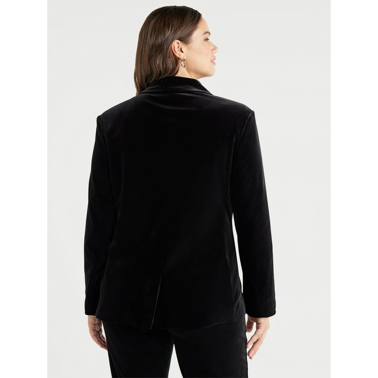 Women's plus clearance size velvet blazers
