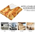 thumbnail image 6 of Throw Blanket for Teens Boys Girls and Adults Soft Warm Cozy Funny Food Midweight Flannel Blankets for Couch Sofa Bed Camping Travel Home Decor (Chicken Nuggets, inch) Chicken Nuggets, 6 of 7