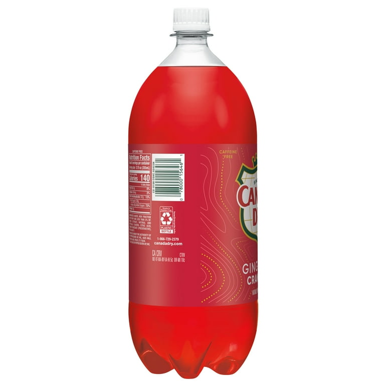 Canada Dry Cranberry Ginger Ale, 2L Bottle, Carbonated Soda