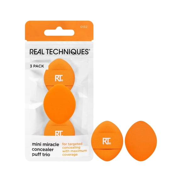 Mini corrector Makeup Puff Real Techniques, 3 unidades