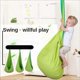 thumbnail image 3 of Nueva silla colgante para niños, columpio portátil de tela de paracaídas, modelo de patio interior con cojín inflable, silla colgante, roja, 3 of 5