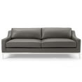 thumbnail image 5 of Contemporary Modern Urban Designer Living Room Lounge Club Lobby Sofa, Leather, Grey Gray, 5 of 8