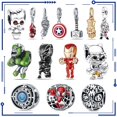 thumbnail image 2 of Abalorio de Los Vengadores de Marvel para mujer, compatible con pulsera Pandora Original, joyería artesanal, colgante de plata 925, regalo de lujo 2023, 2 of 4