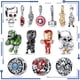 thumbnail image 2 of Abalorio de Los Vengadores de Marvel para mujer, compatible con pulsera Pandora Original, joyería artesanal, colgante de plata 925, regalo de lujo 2023, 2 of 4