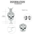thumbnail image 2 of Skull Cremation Jewelry for Ashes Urn Necklace for Ashes for Pet Human Ashes Urn Pendant for Men Women Memorial Ash Keepsake, 2 of 7