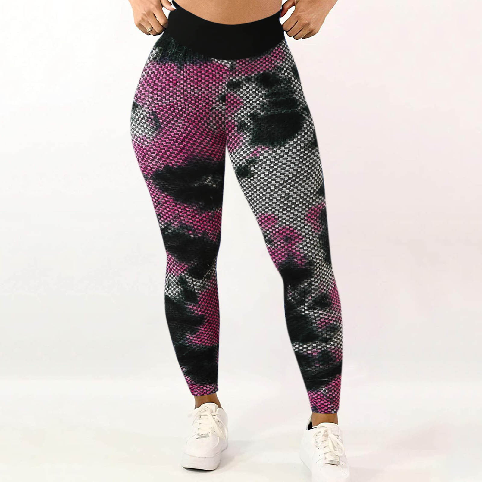 LEEy-World Workout Leggings for Women Mesh Leggings for Women with Unique  Design and Lifting - Womens Workout Leggings for Gym Black,S