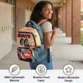 thumbnail image 4 of Chririnla Route 66 Race Car Print Lightweight School Backpack for Travel Preschool, Multi-Pocket Portable Polyester Travel Ruckpack, 4 of 9
