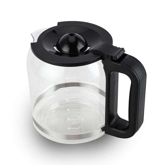 ALLCUP 14 Cup Glass Coffee Carafe Replacement, Borosilicate Glass, Dripless Spout, Compatible with Cuisinart DCC-3200 Series Coffee Makers