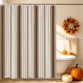 thumbnail image 5 of Brown Striped Shower Curtains for Bathroom, Modern Minimalist Stripes Farmhouse Waterproof Fabric Shower Curtain, Decorative Bathroom Curtain for Bathtub, 36"x72", No Hooks Included, 5 of 9