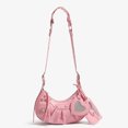 thumbnail image 2 of Bolso Hombro Con Remaches Bolso Media Punk para Mujeres Y Niñas (rosa), 2 of 9