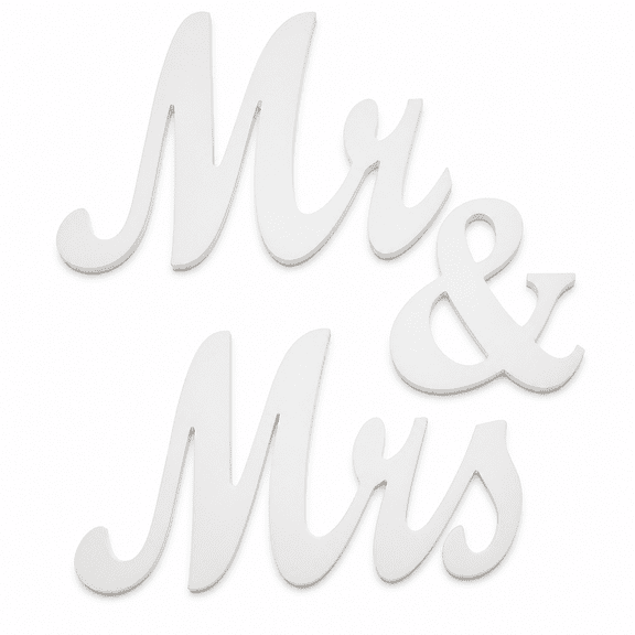 FURVENA 2026 New White Mr and Mrs Sign Wooden Letters Rustic Wedding Signs for Wedding Table,Photo Props,Party Table,Rustic Wedding Decorations