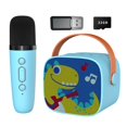 thumbnail image 1 of Máquina de karaoke Snowall Dinosaur con altavoz y micrófono Bluetooth, 1 of 1