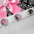 thumbnail image 4 of Manfei Pink Girly Bow Blackout Curtains,Retro Victorian Damask Window Curtains Pack of 2 (38x45 Each), 4 of 6
