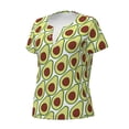 thumbnail image 2 of Naloa Avocado Print T-Shirts Short Sleeve V Neck Tees for Women Fashion Tops Trendy Lightweight Soft Casual Summer Outfits Clothes, 2 of 5