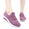 thumbnail image 5 of CHENge On Sneakers Women Breathable Mesh Knitted Woven Low Top Walking Shoes Lightweight Wide Width Non- Cloud Slide Orthopedic Shoes, 5 of 9