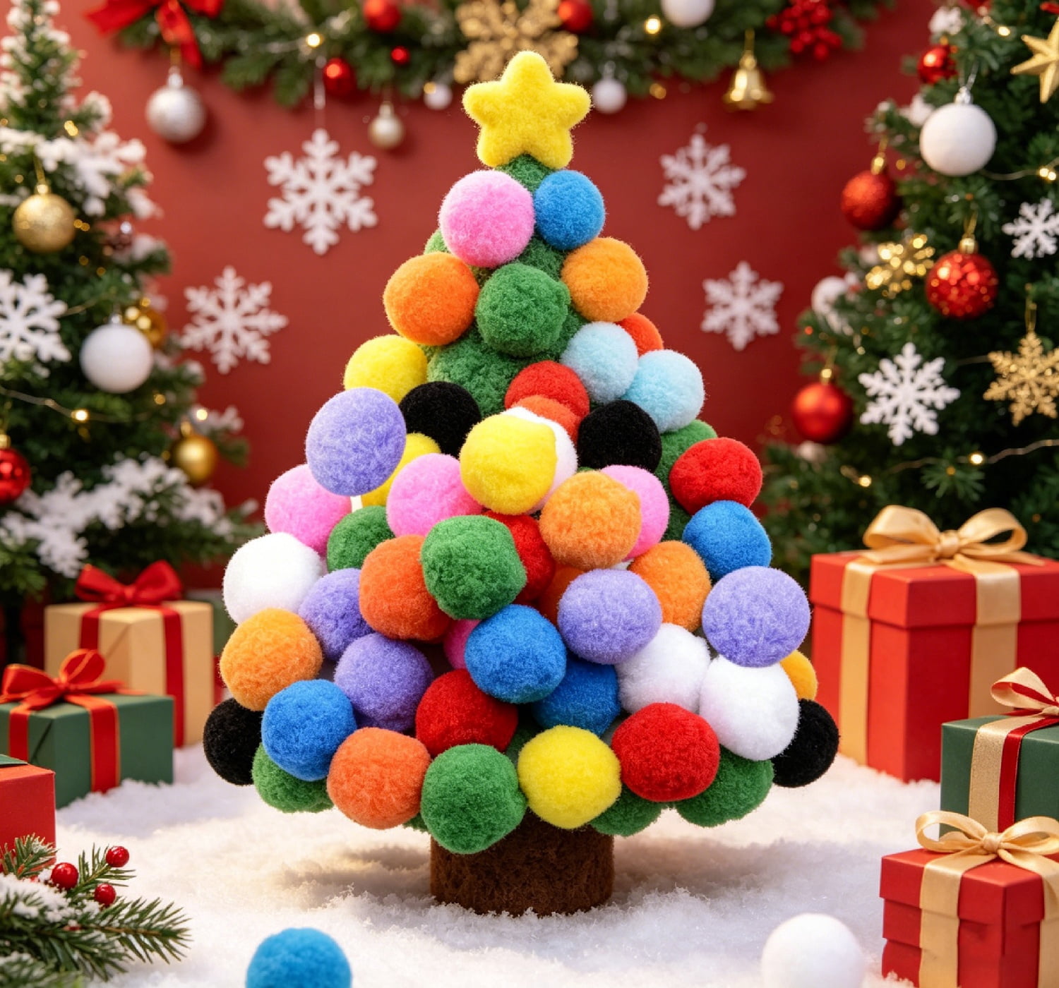 72 Pack 2 inch Pom Poms Bulk Craft Supplies,TGY DIY Craft Pom Poms for School Activities,Multicolor Pom Poms for Arts and Crafts
